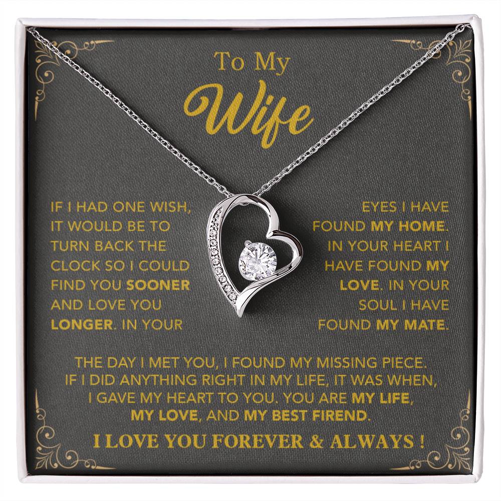 To My Wife Necklace, Gift For Wife, Anniversary Gift, Wife Birthday Gift For Her