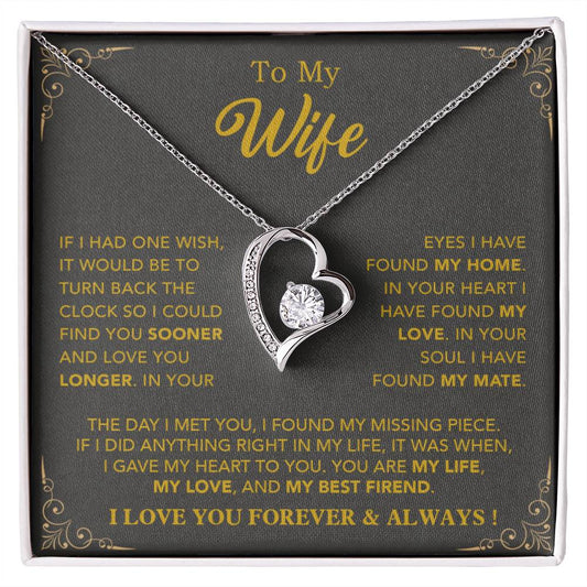 To My Wife Necklace, Gift For Wife, Anniversary Gift, Wife Birthday Gift For Her