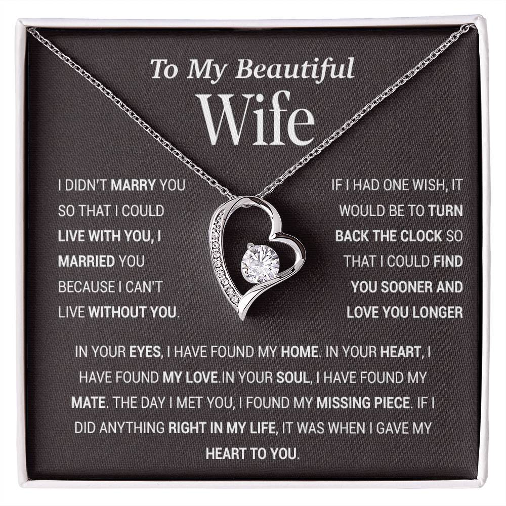 To My Wife Necklace, Gift For Wife, Anniversary Gift For Wife, Christmas Gift 27_11_Tim