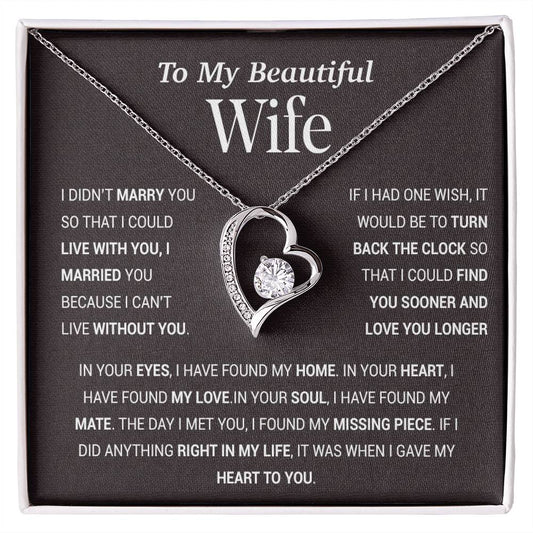 To My Wife Necklace, Gift For Wife, Anniversary Gift For Wife, Christmas Gift 27_11_Tim