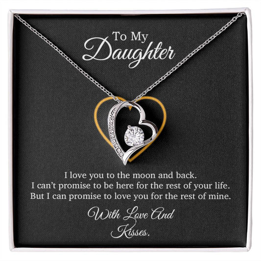 To My Daughter Necklace, Gift For Daughter From Dad, Daughter Father Necklace 9_7_Black