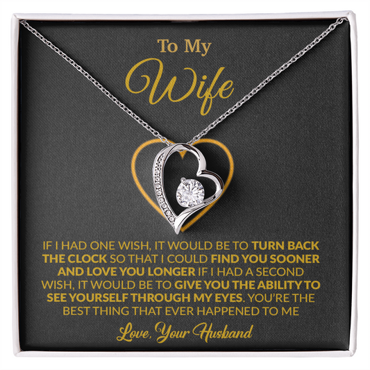 To My Wife Necklace, Gift For Wife, Anniversary Gift For Wife, Necklace For Wife 13_1_Gold
