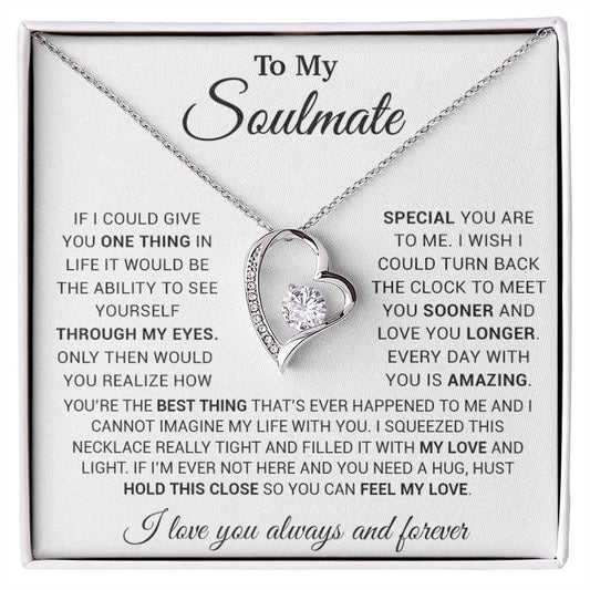 To My Soulmate Necklace, Christmas, Valentine Gift For Her, Gift For Soulmate