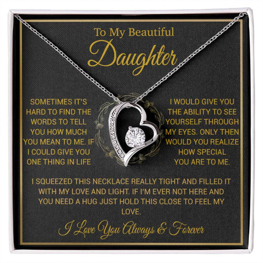 To My Daughter Necklace, Daughter Father Necklace, Daughter Gift From Dad,Mom 23_1