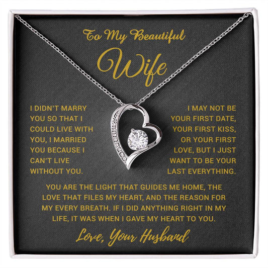 To My Wife Necklace, Gift For Wife, Anniversary Gift For Wife, Necklace For Wife 4_5_Gold