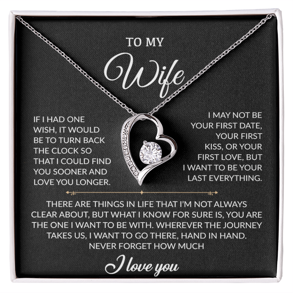 To My Wife Necklace, Gift For Wife, Anniversary Gift For Wife, Necklace For Wife 28_7_Black