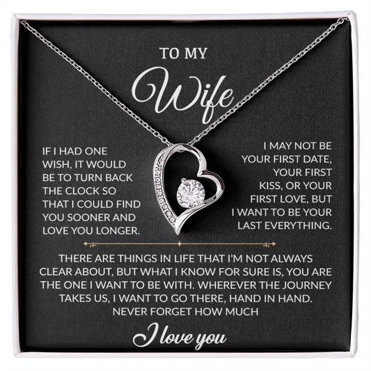 To My Wife Necklace, Gift For Wife, Anniversary Gift For Wife, Necklace For Wife 28_7_Black
