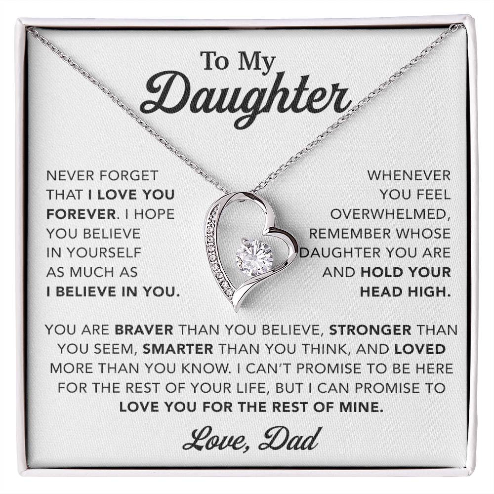 To My Daughter Necklace, Gift for Daughter from Dad, Father Daughter Necklace 26_10