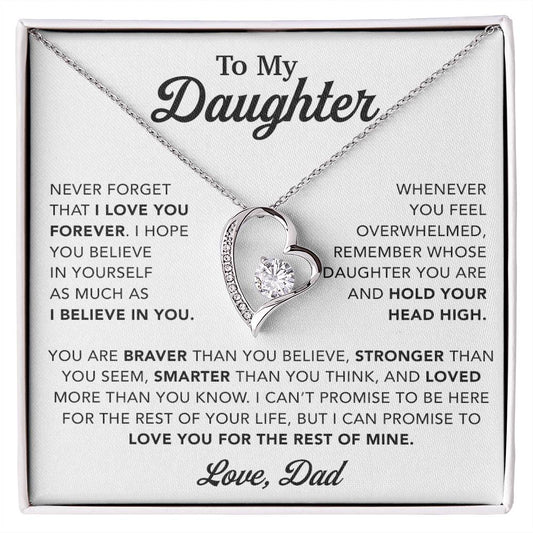 To My Daughter Necklace, Gift for Daughter from Dad, Father Daughter Necklace 26_10