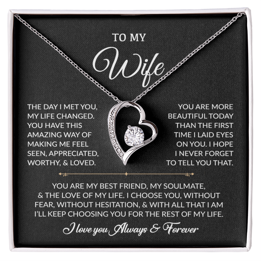 To My Wife Necklace, Gift For Wife, Anniversary Gift For Wife, Necklace For Wife