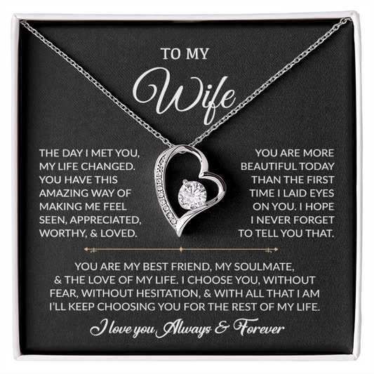 To My Wife Necklace, Gift For Wife, Anniversary Gift For Wife, Necklace For Wife