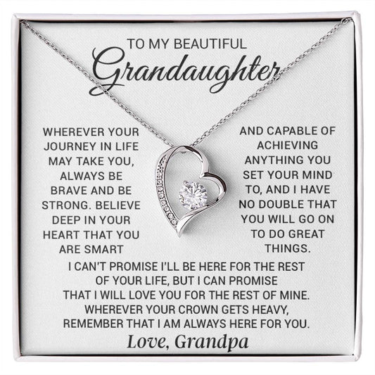 To My Granddaughter Necklace, Birthday Gift For Granddaughter, Birthday Gifts 8_8