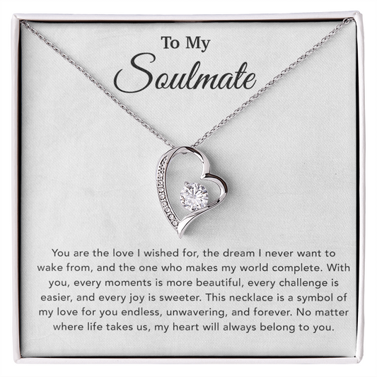 To My Soulmate Necklace, Gift For Soulmate, Anniversary Gift, Birthday Gift 20_5_White