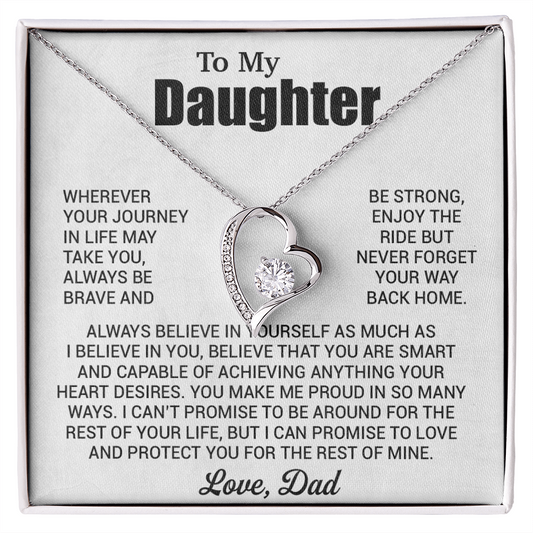 To My Daughter Necklace, Daughter Father Necklace, Daughter Gift From Dad 31_7
