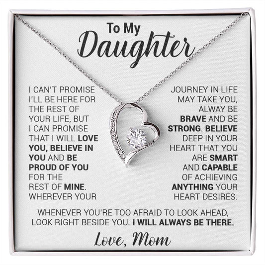 To My Daughter Necklace, Daughter Mother Necklace, Daughter Gift From Mom 21_8_White