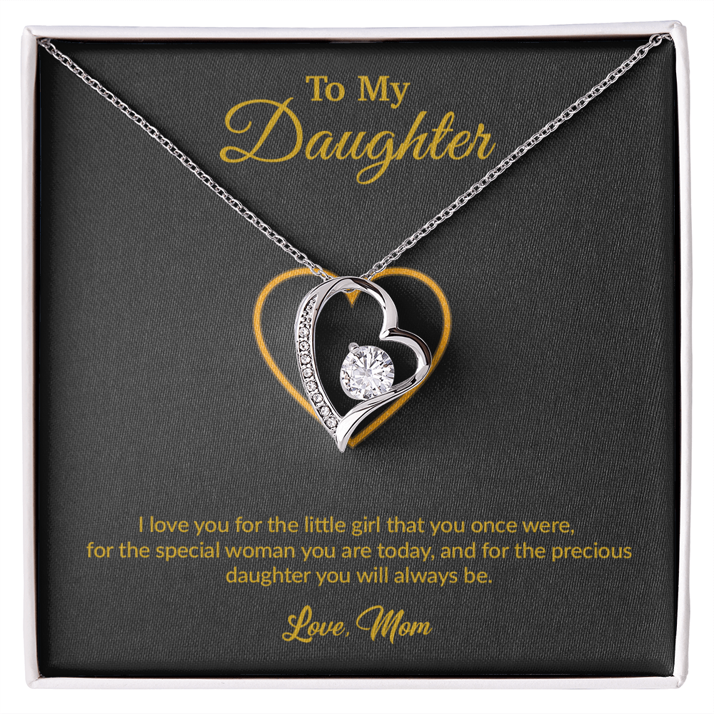 To My Daughter Necklace, Gift for Daughter from Mom, Mother Daughter Necklace 11_8_Gold