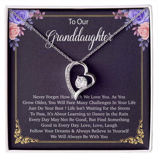 To Our Granddaughter Necklace, Birthday Gift For Granddaughter, Jewelry Gift