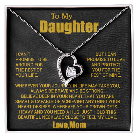 To My Daughter Necklace, Daughter Mother Necklace, Daughter Gift From Mom 24_8_Gold