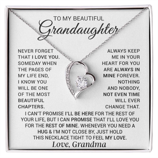 To My Granddaughter Necklace, Birthday Gift For Granddaughter, Birthday Gifts 12_8