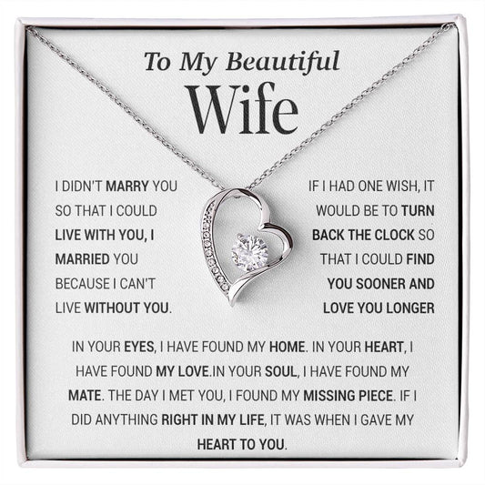 To My Wife Necklace, Gift For Wife, Anniversary Gift For Wife, Christmas Gift 27_11_Tim