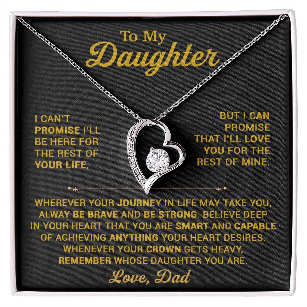 To My Daughter Necklace, Gift for Daughter from Dad, Daughter Father Necklace 11_10_Gold