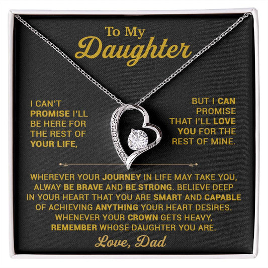 To My Daughter Necklace, Gift for Daughter from Dad, Daughter Father Necklace 11_10_Gold