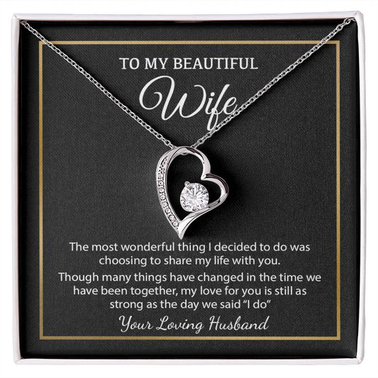 To My Wife Necklace, Christmas Gifts For Women, Anniversary Gift For Wife 4_12_Black