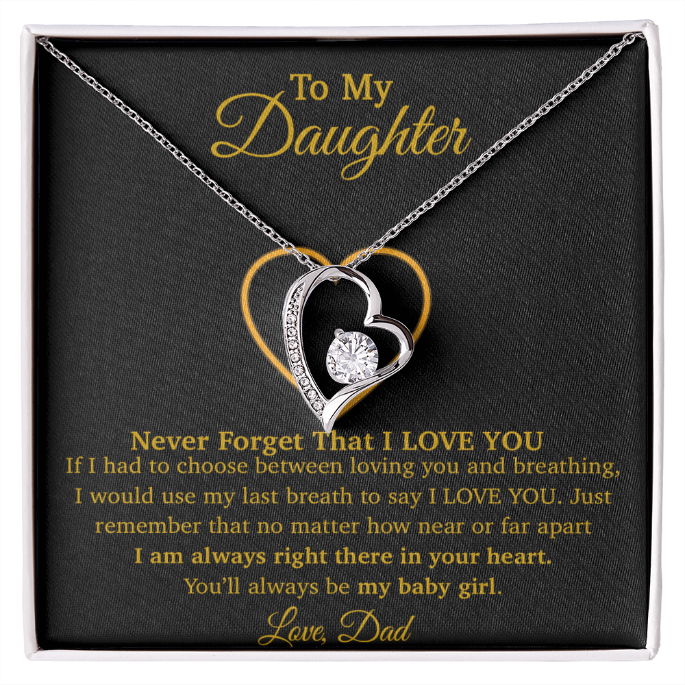 To My Daughter Necklace, Gift For Daughter From Dad, Daughter Father Necklace 8_1_Gold