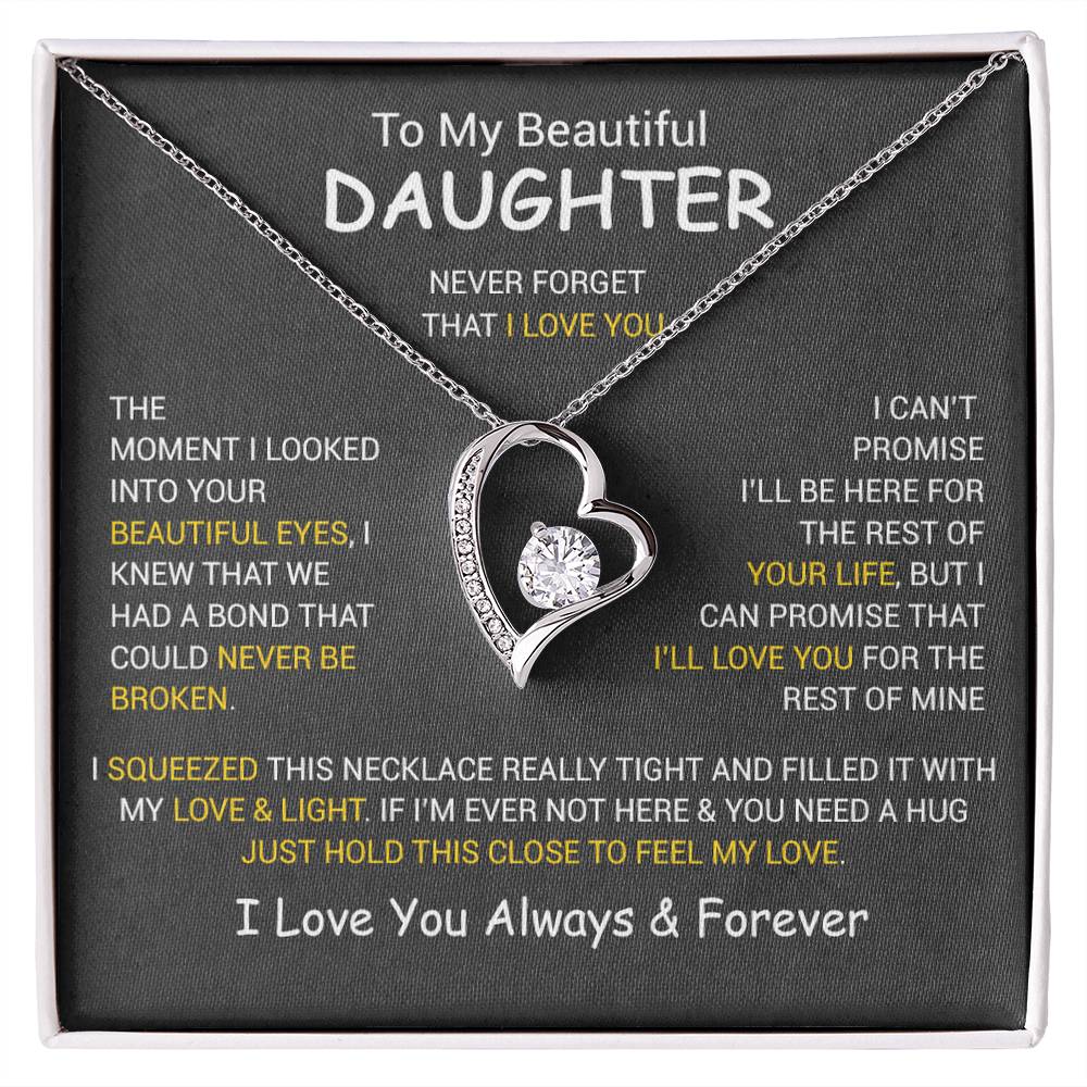 To My Daughter Necklace, Daughter Father Necklace, Daughter Gift From Dad, Mom 3_12