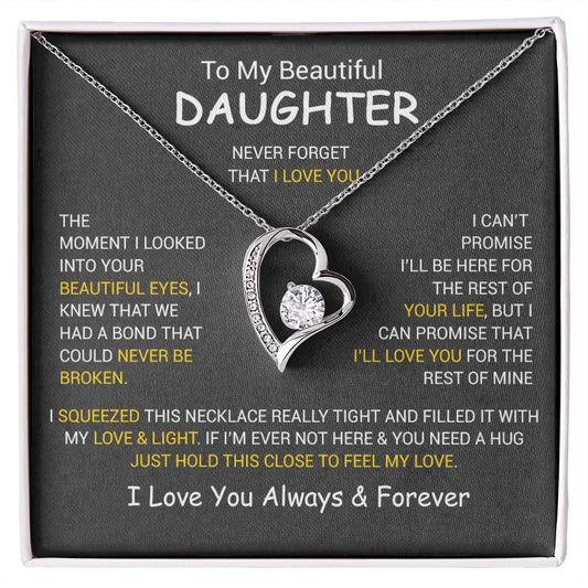 To My Daughter Necklace, Daughter Father Necklace, Daughter Gift From Dad, Mom 3_12
