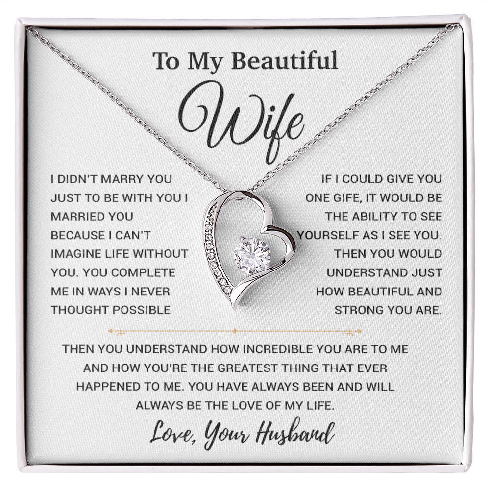 To My Wife Necklace, Christmas Gifts For Women, Anniversary Gift For Wife 11_9_White