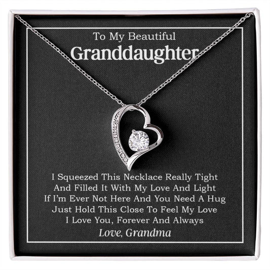 To My Granddaughter Love Grandma Heart Necklace Gift For Granddaughter Birthday 29_8