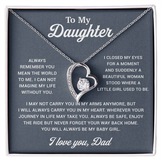 To My Daughter Necklace, Gift for Daughter from Dad, Father Daughter Necklace 2_12