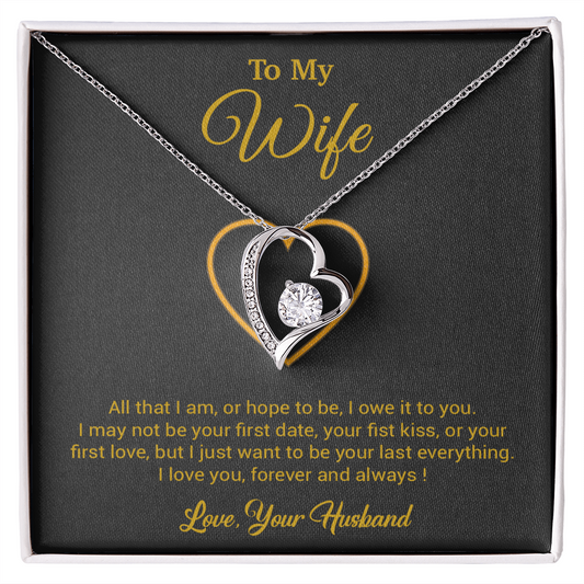 To My Wife Necklace, Gift For Wife, Anniversary Gift For Wife, Necklace For Wife 24_3_Gold