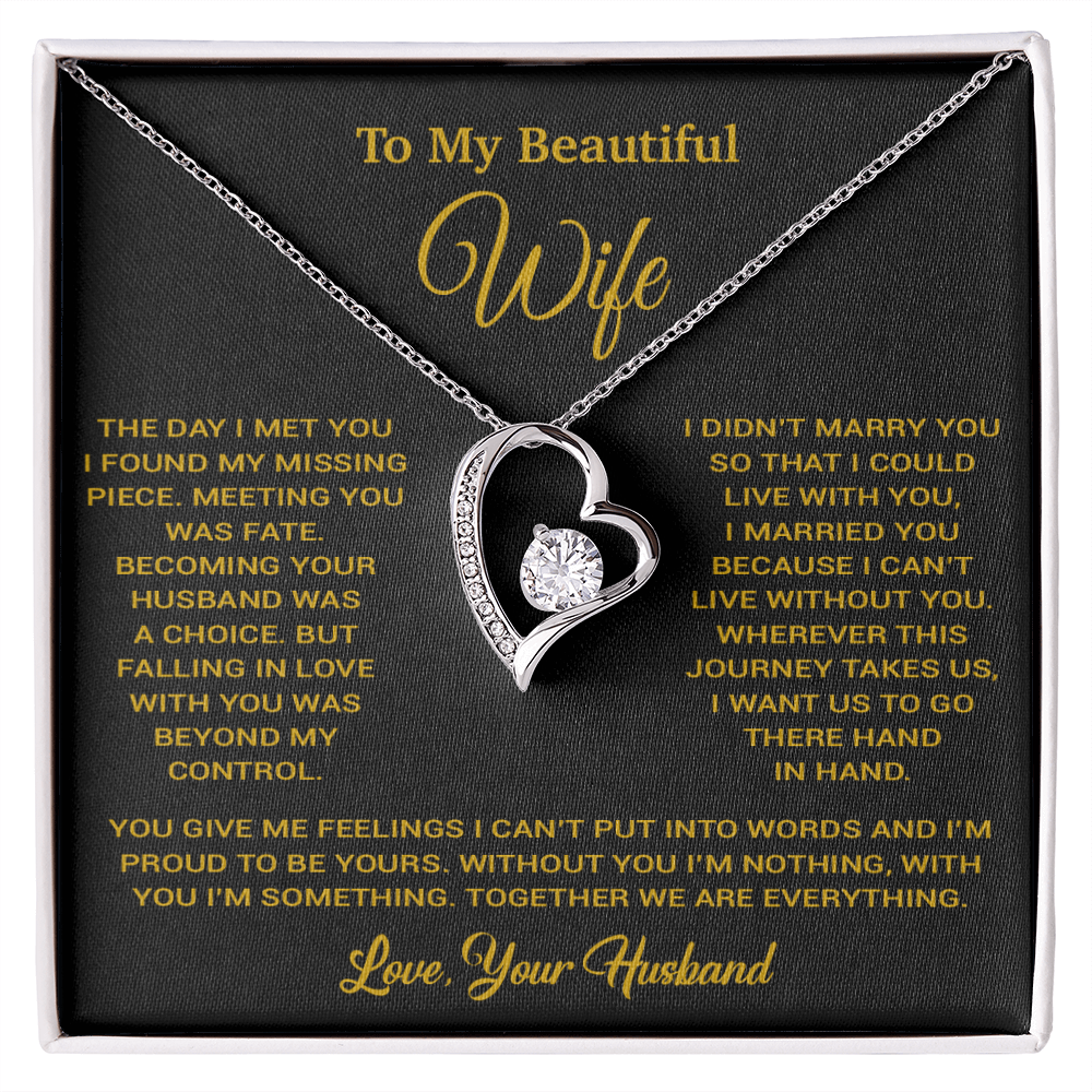 To My Wife Necklace, Vanlentines Gifts For Women, Anniversary Gift For Wife 2_2_Gold
