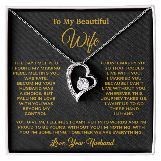 To My Wife Necklace, Vanlentines Gifts For Women, Anniversary Gift For Wife 2_2_Gold
