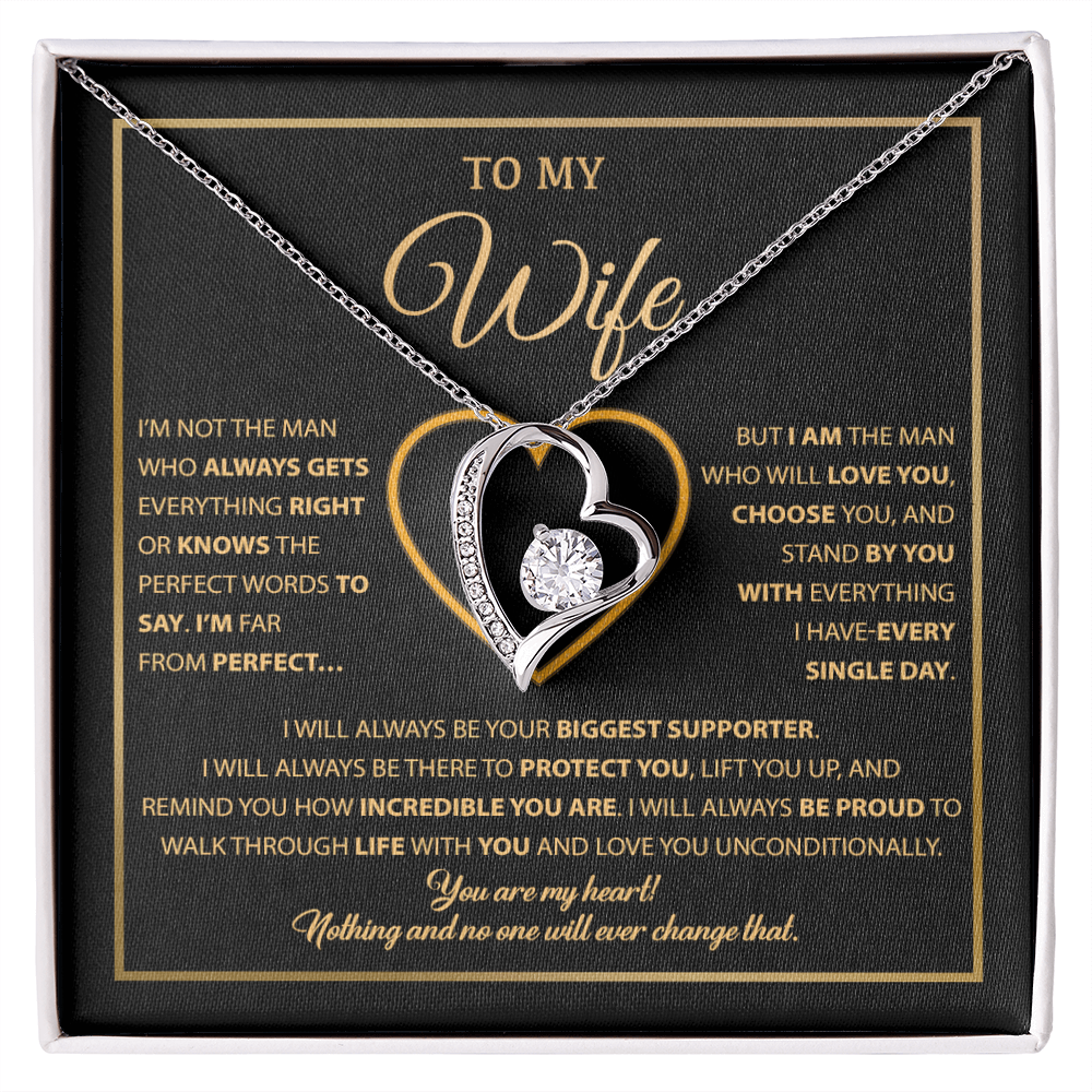 To My Wife Necklace, Gift For Wife, Anniversary Gift For Wife, Necklace For Wife 15_1_Gold