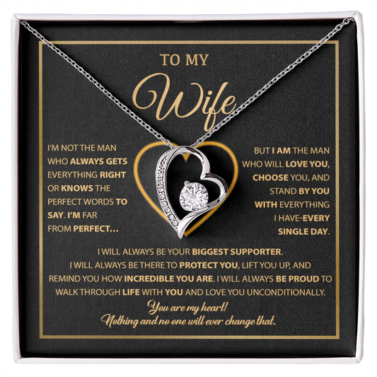 To My Wife Necklace, Gift For Wife, Anniversary Gift For Wife, Necklace For Wife 15_1_Gold