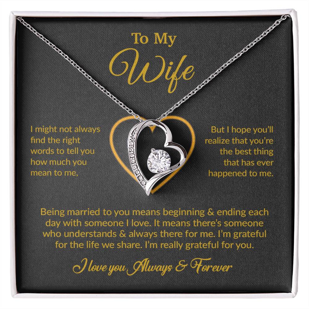 To My Wife Necklace, Gift For Wife, Anniversary Gift For Wife, Necklace For Wife 15_6_Gold