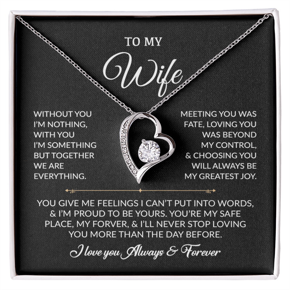 To My Wife Necklace, Gift For Wife, Anniversary Gift For Wife, Necklace For Wife, Necklace Gift