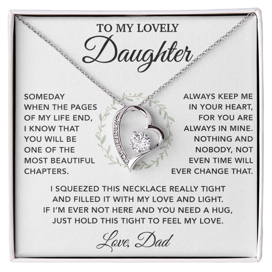 To My Daughter Necklace, Gift for Daughter from Dad, Father Daughter Necklace 6_10