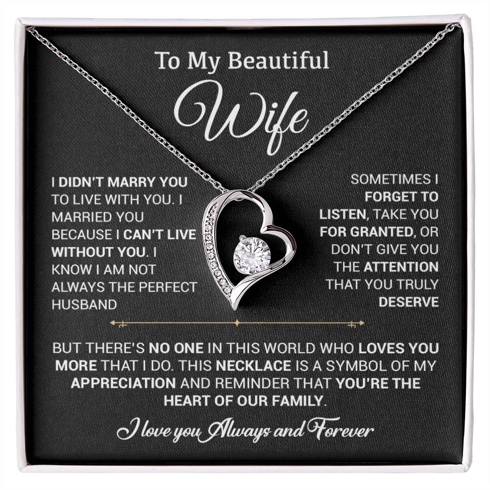 To My Wife Necklace, Gift For Wife, Anniversary Gift For Wife, Christmas Gift