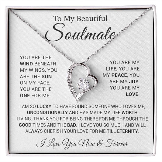 To My Soulmate Necklace, Gift for Girlfriend, Gifts for Her, Christmas Gift