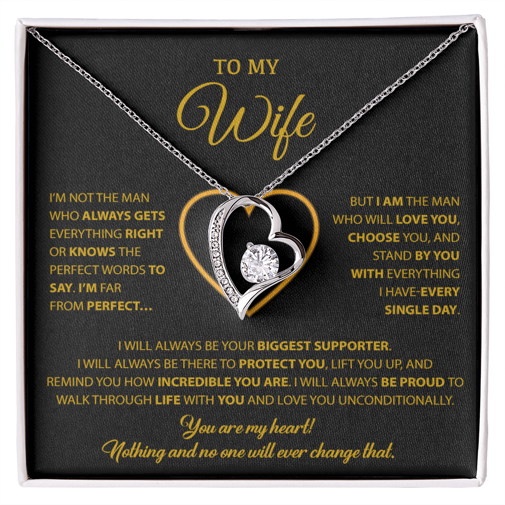 To My Wife Necklace, Gift For Wife, Anniversary Gift For Wife, Necklace For Wife 14_1_Gold