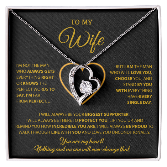 To My Wife Necklace, Gift For Wife, Anniversary Gift For Wife, Necklace For Wife 14_1_Gold
