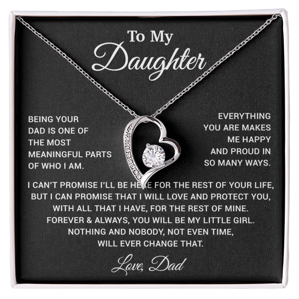 To My Daughter Necklace, Gift for Daughter from Dad, Father Daughter Necklace
