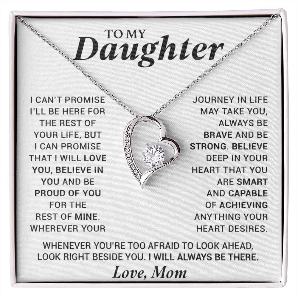 To My Daughter Necklace, Birthday Gift For Daughter From Mom, Xmas Gifts for Her