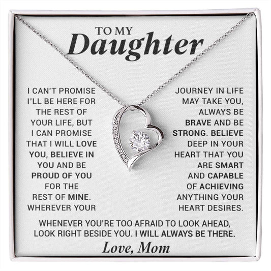 To My Daughter Necklace, Birthday Gift For Daughter From Mom, Xmas Gifts for Her