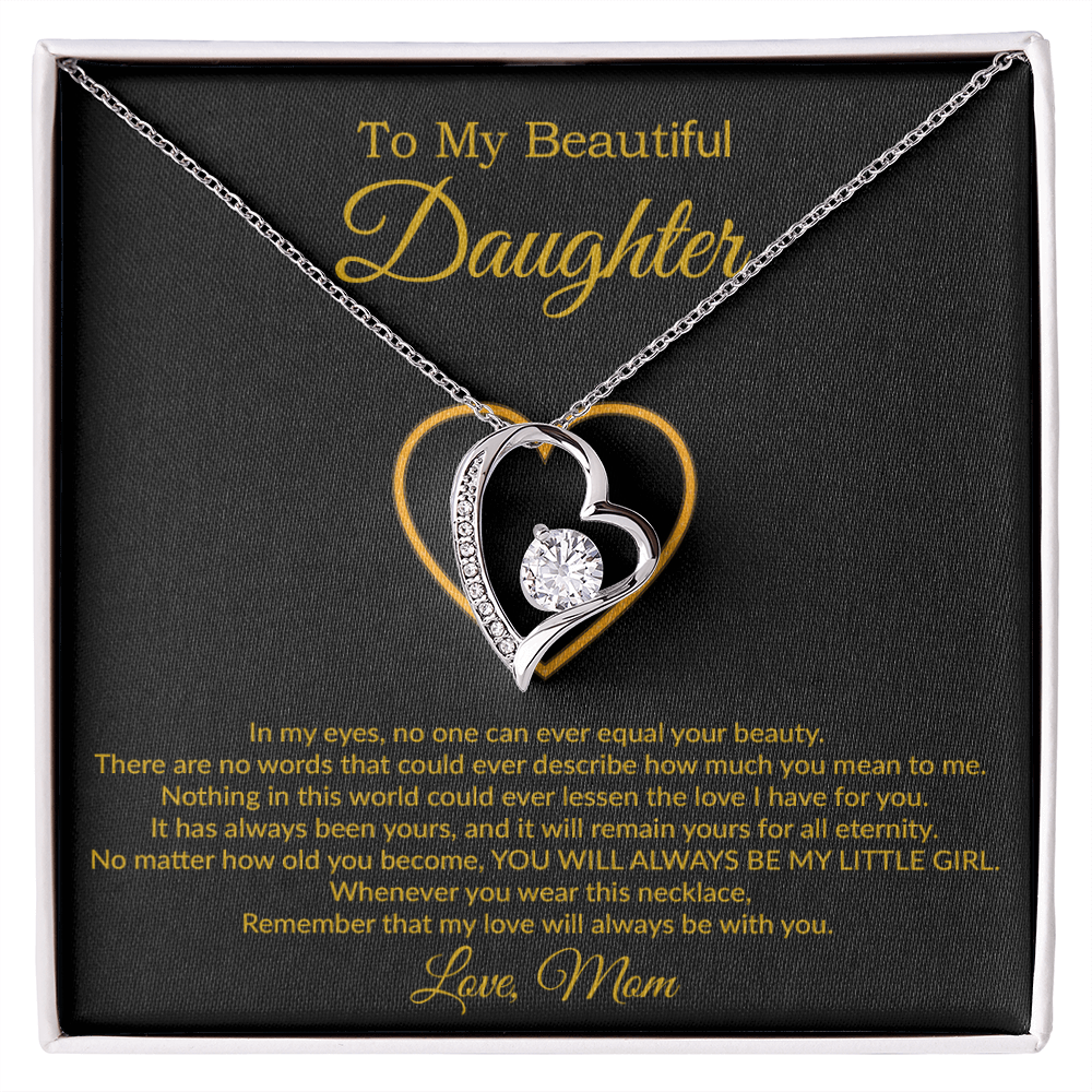 To My Daughter Necklace, Gift For Daughter From Mom, Daughter Mother Necklace 21_7_Gold