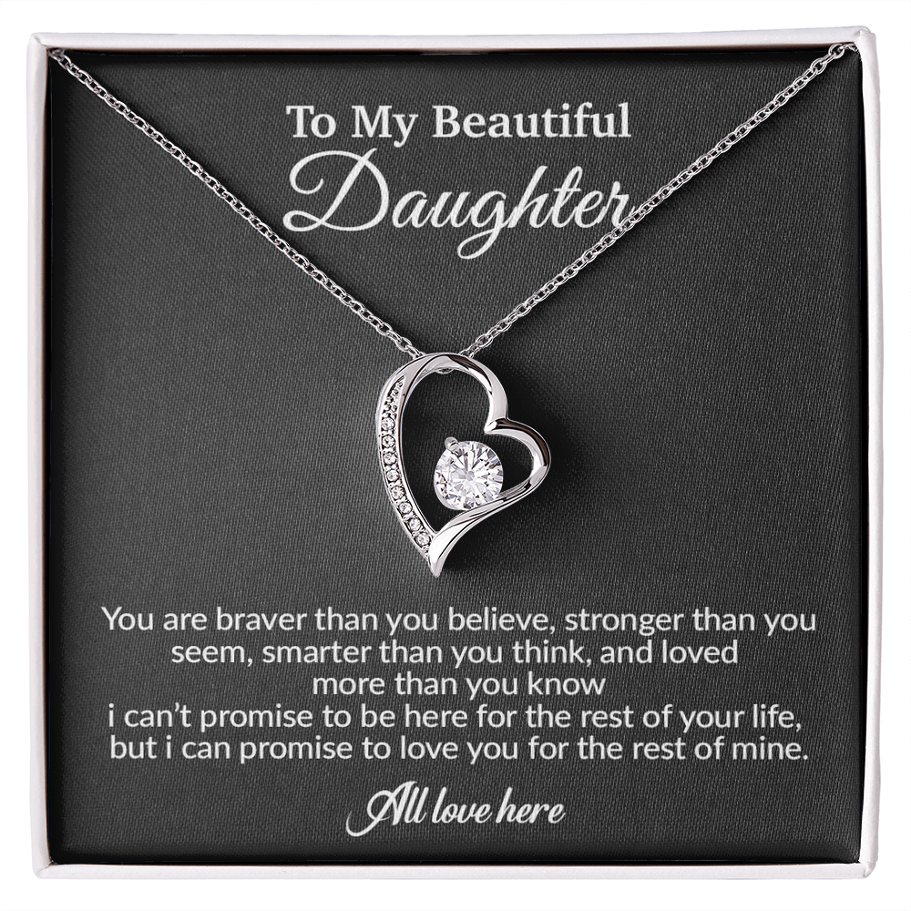 To My Daughter Necklace, Gift for Daughter from Mom, Mother Daughter Necklace